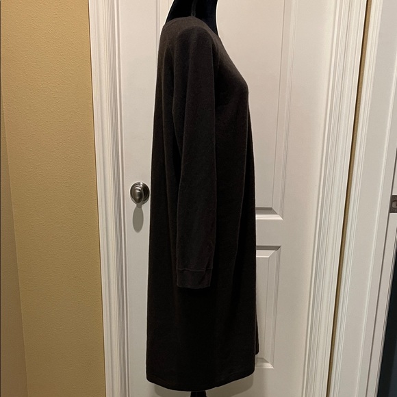 J. Jill Dark Brown Cashmere Long Sleeve Dress - Picture 4 of 8